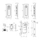 Защелка Armadillo с ручками для раздвижных дверей SH.URB153.KIT011-BK BPVD-77 вороненый никель