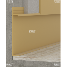 Плинтус скрытого монтажа Pro Design Universal 235 (анод. золотой)
