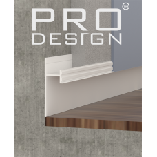 Теневой плинтус скрытого монтажа Pro Design 380 Белый