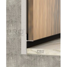 Теневой плинтус скрытого монтажа Pro Design Panel 7208 Черный Муар