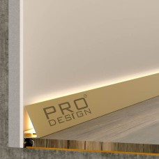 Плинтус алюминиевый щелевой Pro Design Corner 570 шампань